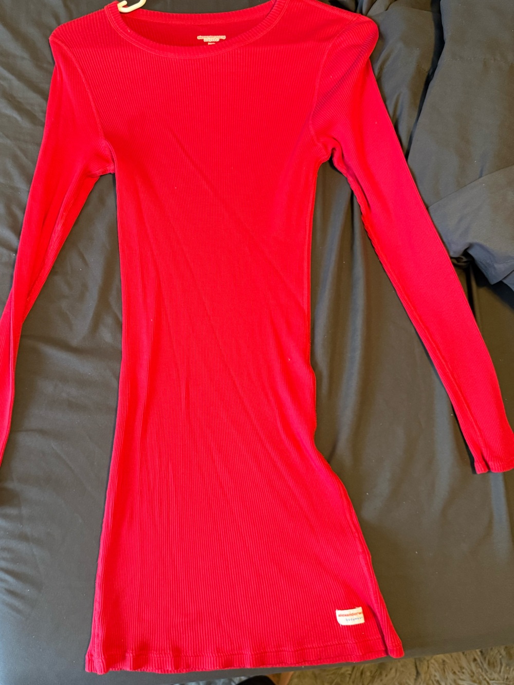 Alexander Wang Bright Red Ribbed Bodywear Top
